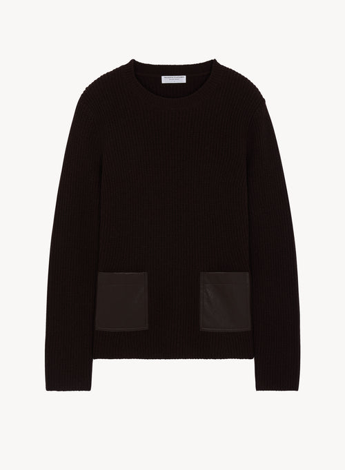 Pull en cuir et laine mérinos - MAJESTIC FILATURES