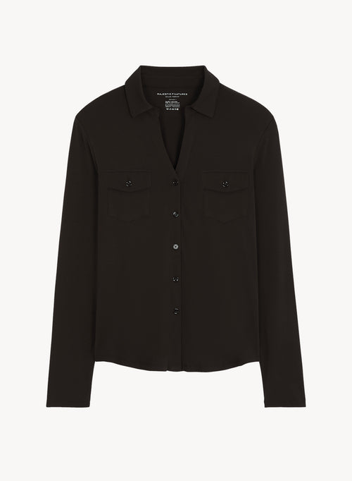Viskose- und Elastanhemd - MAJESTIC FILATURES