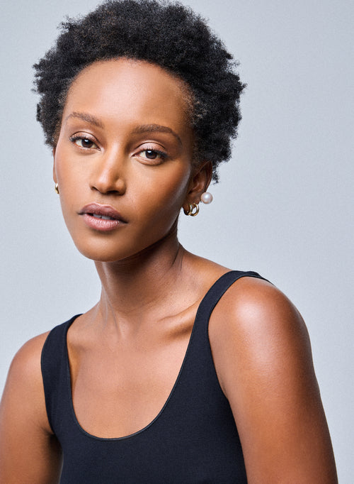 Abby Tanktop mit Stickerei aus Viskose / Elastan - MAJESTIC FILATURES