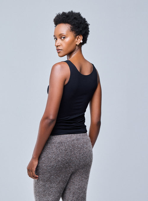 Abby Tanktop mit Stickerei aus Viskose / Elastan - MAJESTIC FILATURES