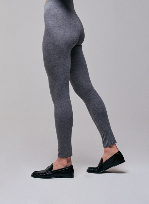 Legging Gris en Viscose / Elasthanne - MAJESTIC FILATURES