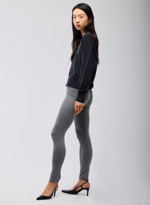 Legging Gris en Viscose / Elasthanne - MAJESTIC FILATURES