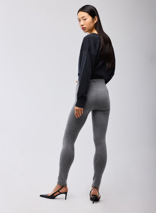 Legging Gris en Viscose / Elasthanne - MAJESTIC FILATURES