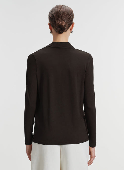 Poloshirt aus viskose und elasthan - MAJESTIC FILATURES