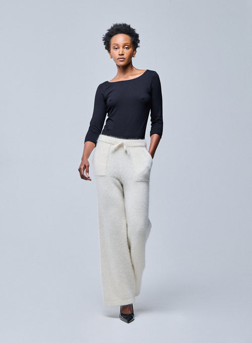 Adèle T-Shirt rundhalsausschnitt aus Viskose / Elastan - MAJESTIC FILATURES