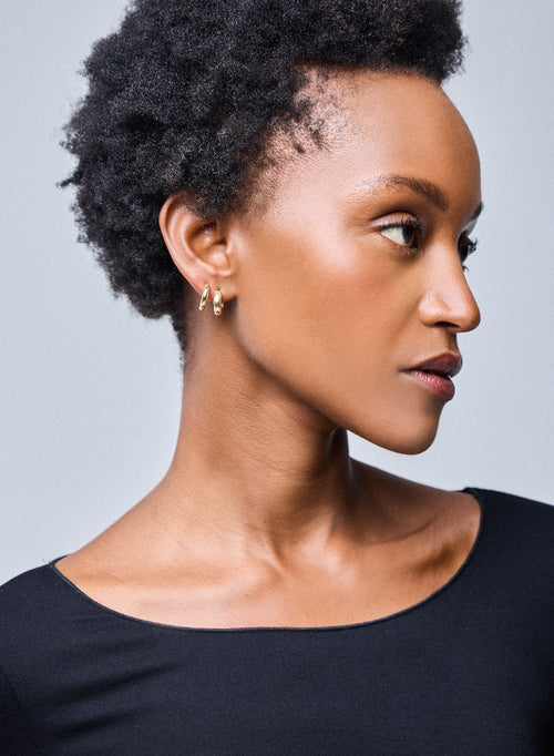 Adèle T-Shirt rundhalsausschnitt aus Viskose / Elastan - MAJESTIC FILATURES