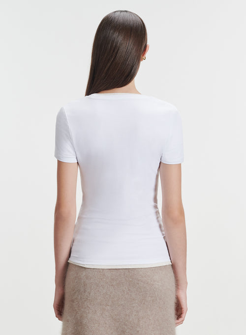 Viskose- und Elastan-T-Shirt - MAJESTIC FILATURES