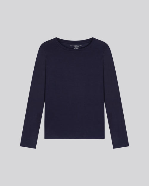 Ally T-Shirt rundhalsausschnitt aus Viskose / Elastan - MAJESTIC FILATURES