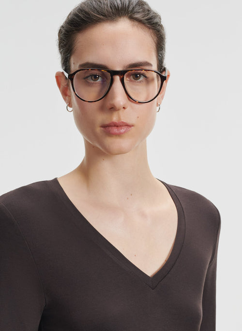 Viskose- und Elastan-T-Shirt - MAJESTIC FILATURES