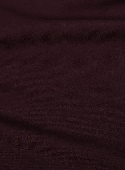 T-shirt Aubergine Col V Manches Courtes en Viscose / Elasthanne - MAJESTIC FILATURES