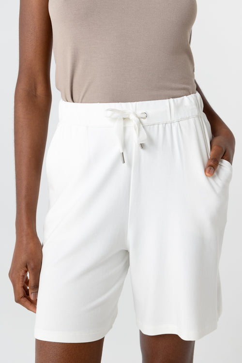 Pantalon Blanc en Viscose / Elasthanne - MAJESTIC FILATURES