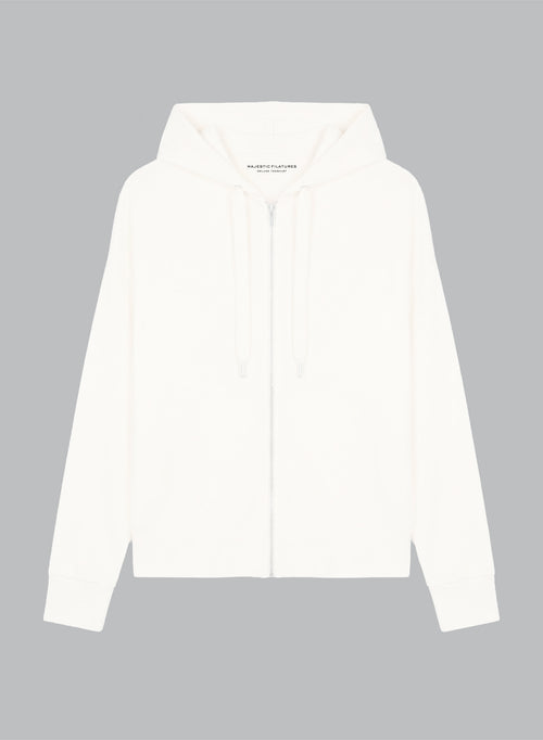 Sweat Crème Col Rond Manches Longues en Viscose / Elasthanne - MAJESTIC FILATURES