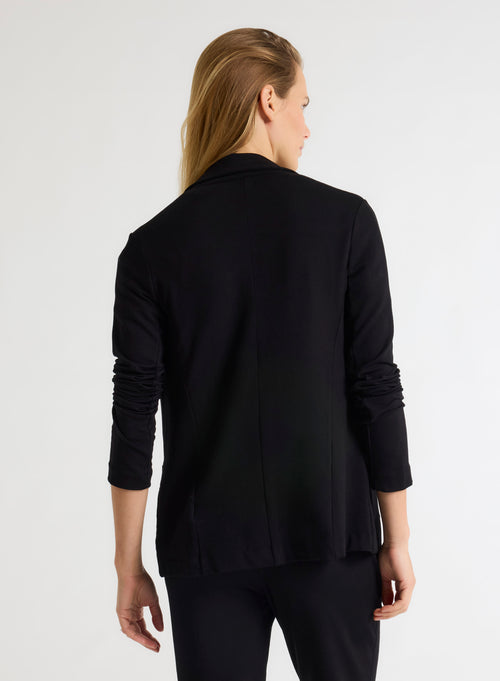 Veste Noir Diane 1 bouton en Viscose / Élasthanne - MAJESTIC FILATURES