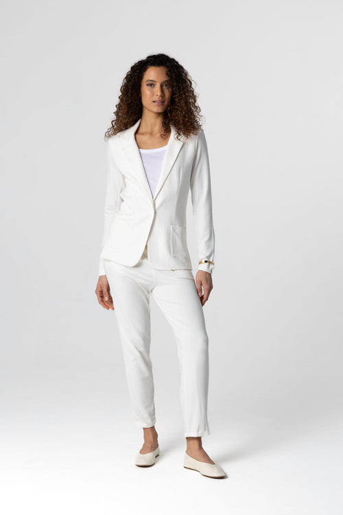 Veste Cream Manches Longues en Viscose / Elasthanne - MAJESTIC FILATURES