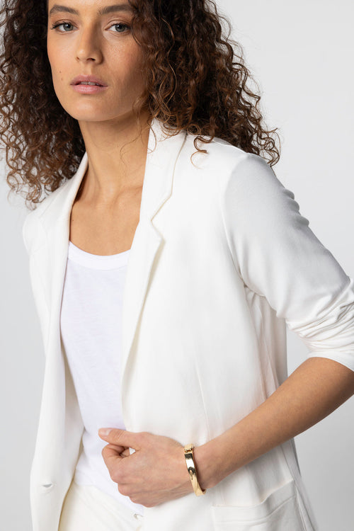 Veste Cream Manches Longues en Viscose / Elasthanne - MAJESTIC FILATURES