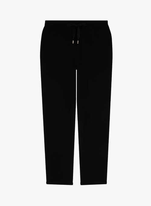 Schwarze Hose mit Taschen aus Viskose / Elasthan - MAJESTIC FILATURES