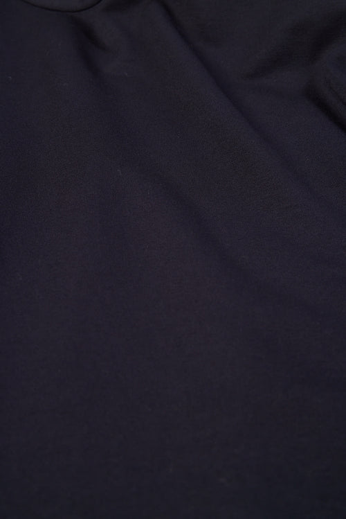 Robe Marine Col Rond Manches Longues en Viscose et Élasthanne - MAJESTIC FILATURES