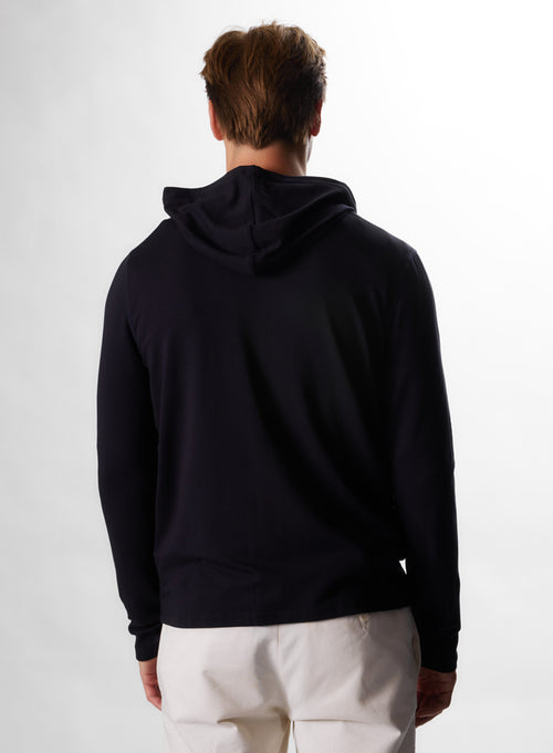 "Viskose / Elasthan Kapuzenpullover mit Fleece" - MAJESTIC FILATURES