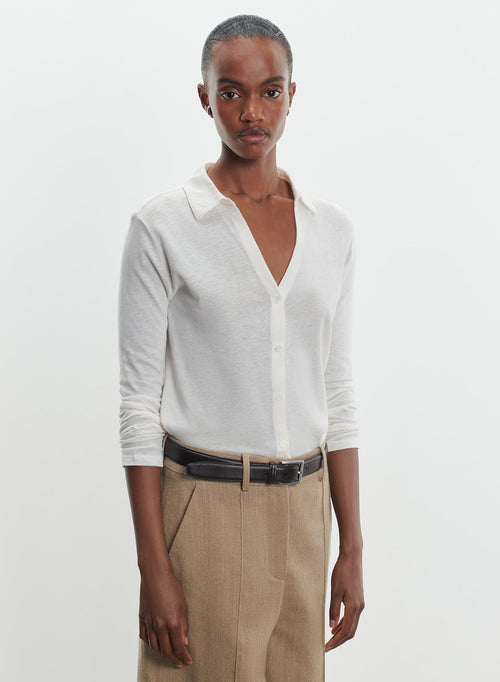 Chemise en coton et cachemire - MAJESTIC FILATURES