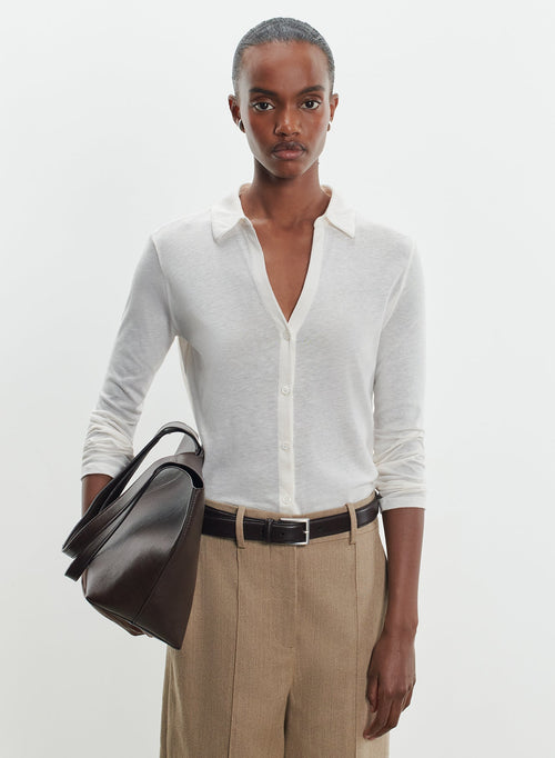 Chemise en coton et cachemire - MAJESTIC FILATURES