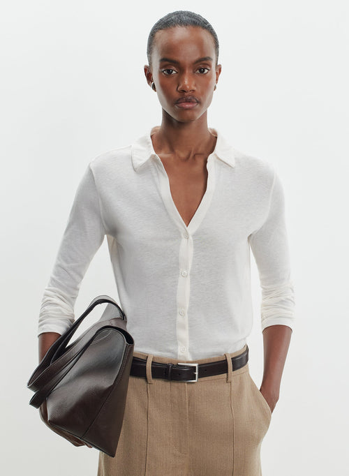 Chemise en coton et cachemire - MAJESTIC FILATURES