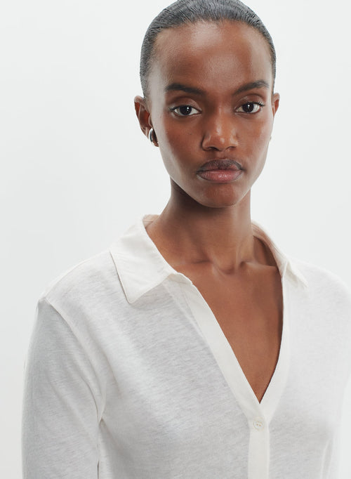 Chemise en coton et cachemire - MAJESTIC FILATURES