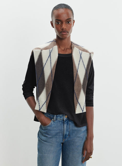 T-shirt en coton et cachemire - MAJESTIC FILATURES