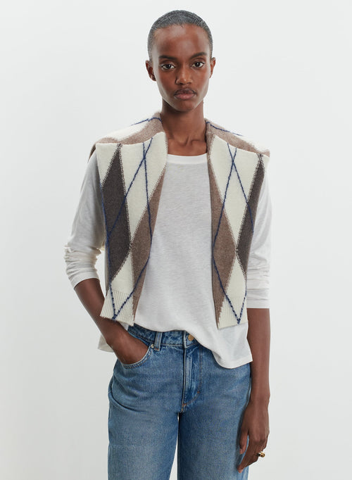 T-shirt en coton et cachemire - MAJESTIC FILATURES