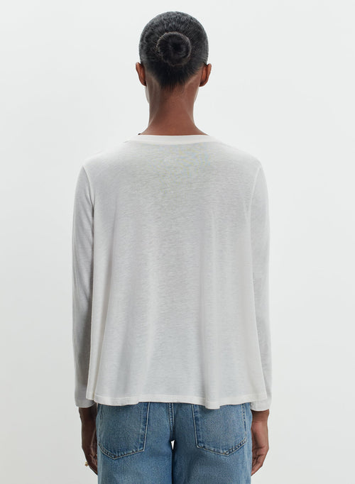 T-shirt en coton et cachemire - MAJESTIC FILATURES