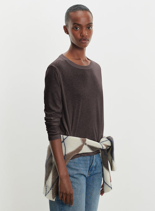 T-shirt en coton et cachemire - MAJESTIC FILATURES