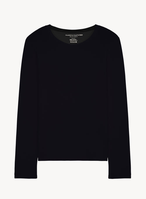 T-shirt en coton organique et cachemire - MAJESTIC FILATURES