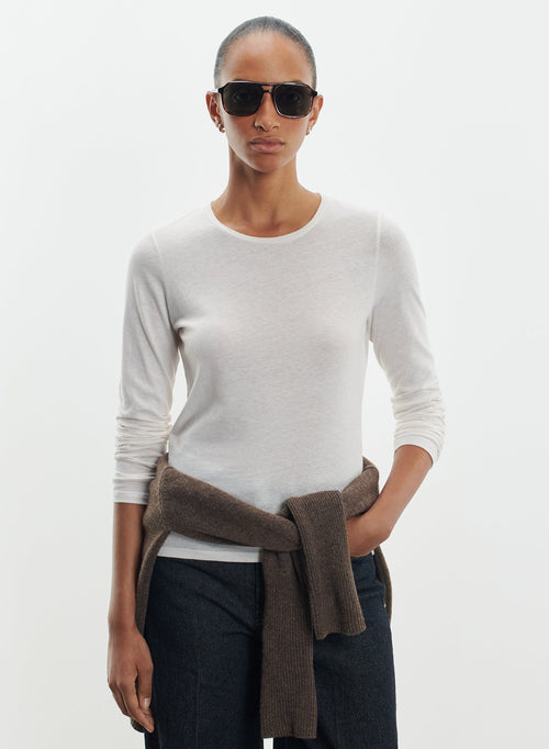 T-shirt en coton organique et cachemire - MAJESTIC FILATURES