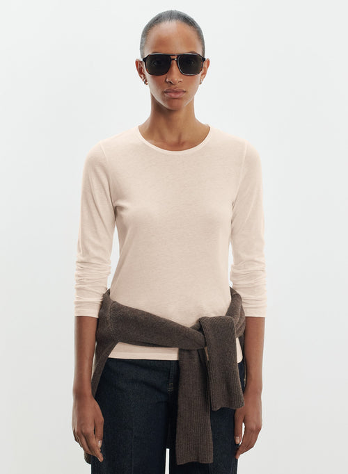 T-shirt en coton organique et cachemire - MAJESTIC FILATURES
