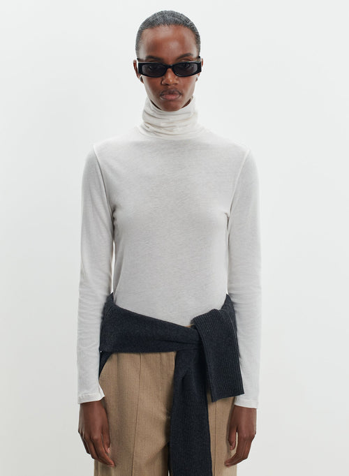 T-shirt en coton organique et cachemire - MAJESTIC FILATURES