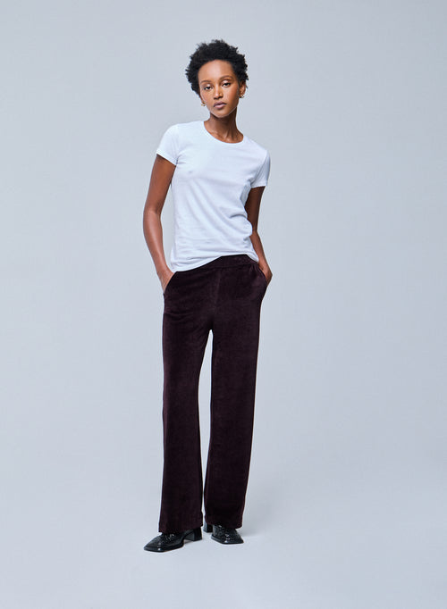 Jamie T-Shirt Rundhalsausschnitt kurzen Ärmeln aus Deluxe-Baumwolle - MAJESTIC FILATURES