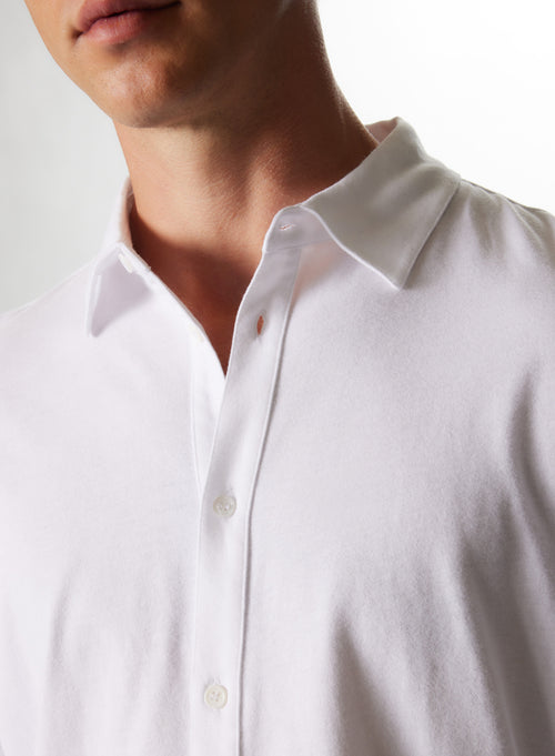 Chemise Blanche Manches Longues en Deluxe Coton - MAJESTIC FILATURES