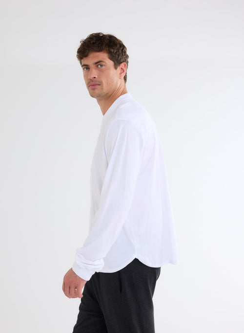 Chemise Blanche Manches Longues en Deluxe Coton - MAJESTIC FILATURES