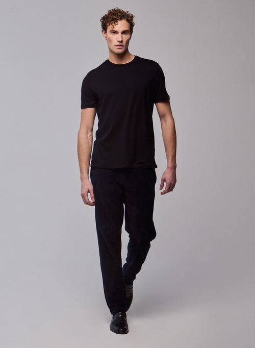 Julien T-Shirt Rundhalsausschnitt kurzen Ärmeln aus Deluxe-Baumwolle - MAJESTIC FILATURES