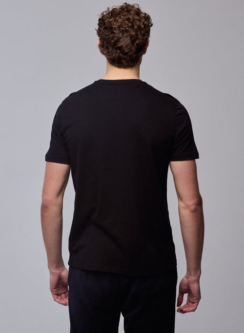 Julien T-Shirt Rundhalsausschnitt kurzen Ärmeln aus Deluxe-Baumwolle - MAJESTIC FILATURES