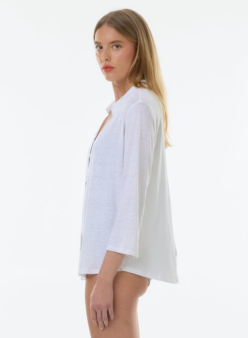 Chemise Blanche Manches 3/4 - MAJESTIC FILATURES