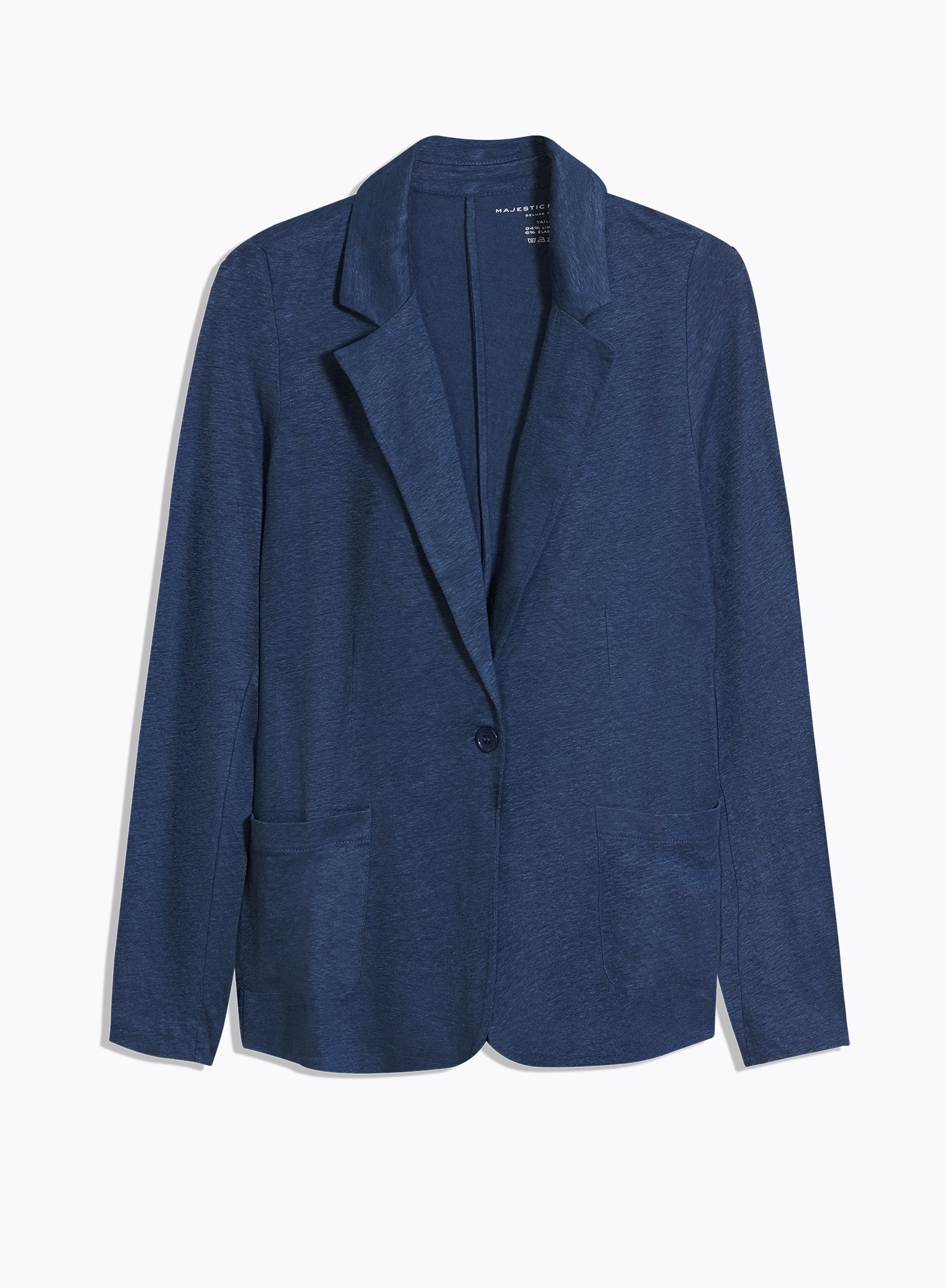 Veste en lin bleu fashion marine femme