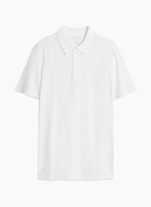 Polo Blanc Col Polo Manches Courtes - MAJESTIC FILATURES