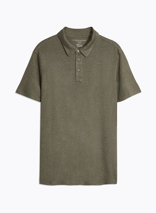 Polo Vert Col Polo Manches Courtes - MAJESTIC FILATURES