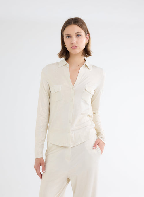 Chemise Blanche Manches Longues - MAJESTIC FILATURES