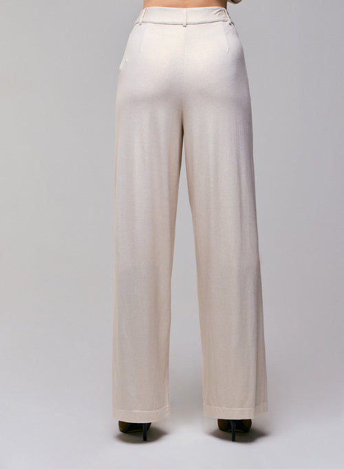 Pantalon Blanc en Viscose / Elasthanne - MAJESTIC FILATURES