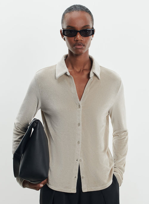 Chemise en coton organique, modal et élasthanne - MAJESTIC FILATURES