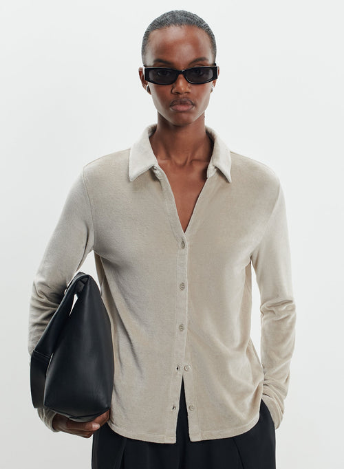 Chemise en coton organique, modal et élasthanne - MAJESTIC FILATURES