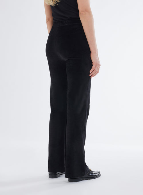 Pantalon Noir en Coton / Modal / Elasthanne - MAJESTIC FILATURES