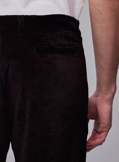 Schwarze Hose aus Bio-Baumwolle / Modal / Elasthan - MAJESTIC FILATURES