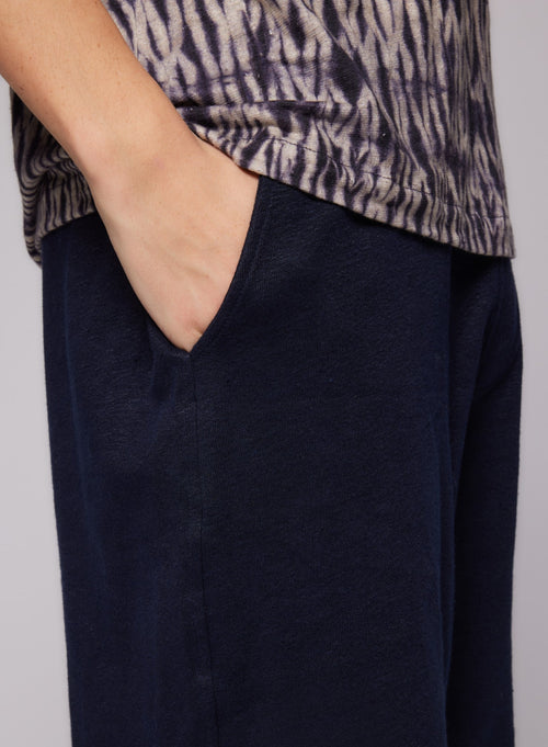 Shorts Marine Col N/A Manches N/A en Lin - MAJESTIC FILATURES